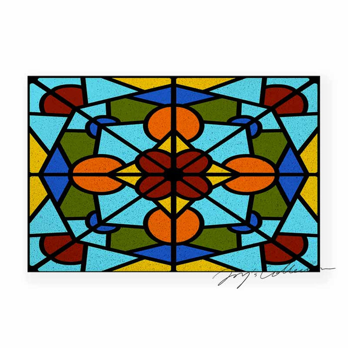 Feblilac Baroco Style Glasses Geometric PVC Coil Door Mat