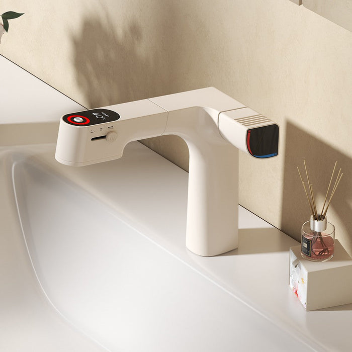 Cream Wind Basin Faucet Pull-out Type