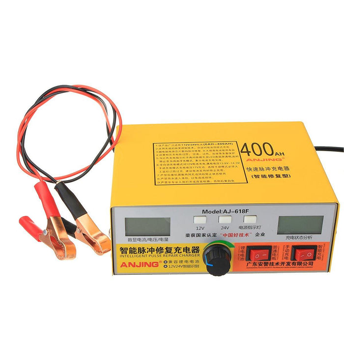 12/24V 400AH Auto Motorcycle Car Battery Smart Charger Pulse Repair Lead Acid