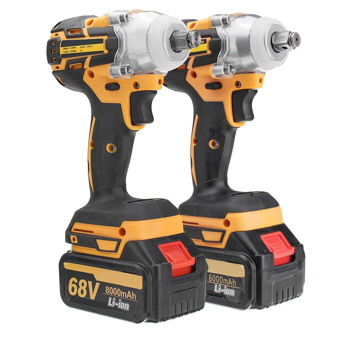 68V 6000mAh/8000mAh Electric Impact Wrench Cordless Brushless with 2 Rechargeable Battery