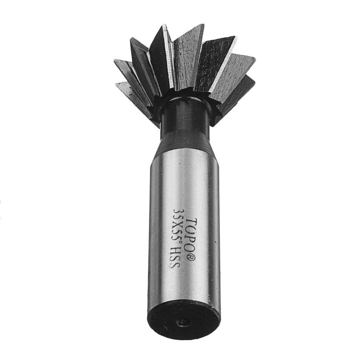 Drillpro 55 Degree 8-35mm Dovetail Groove HSS Straight Shank Slot Milling Cutter End Mill CNC Bit