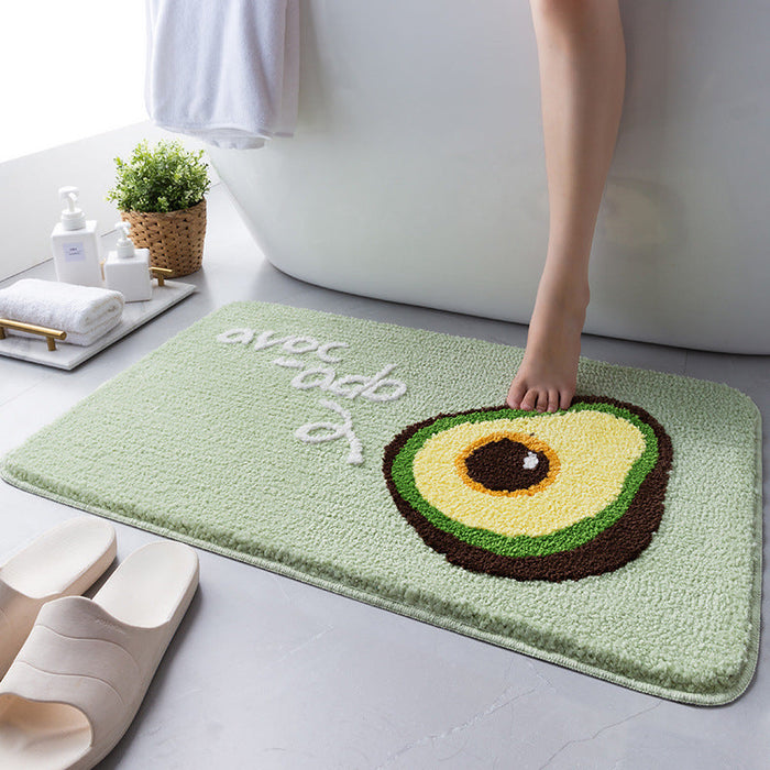 Lovely Avocado and Lemon Bath Mat