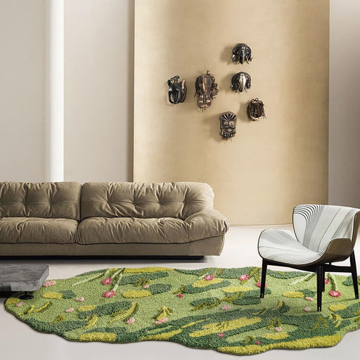 Feblilac 3D Magic Flower Garden Leaves Area Rug Carpet, 80cmX200cm Mom‘s Day Gift