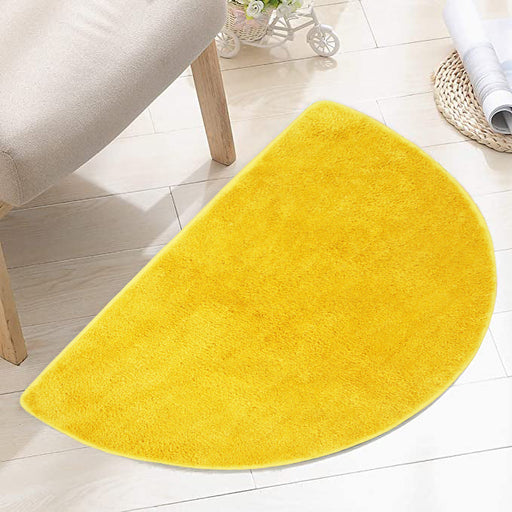 Solid Color Semicircle Bath Mat