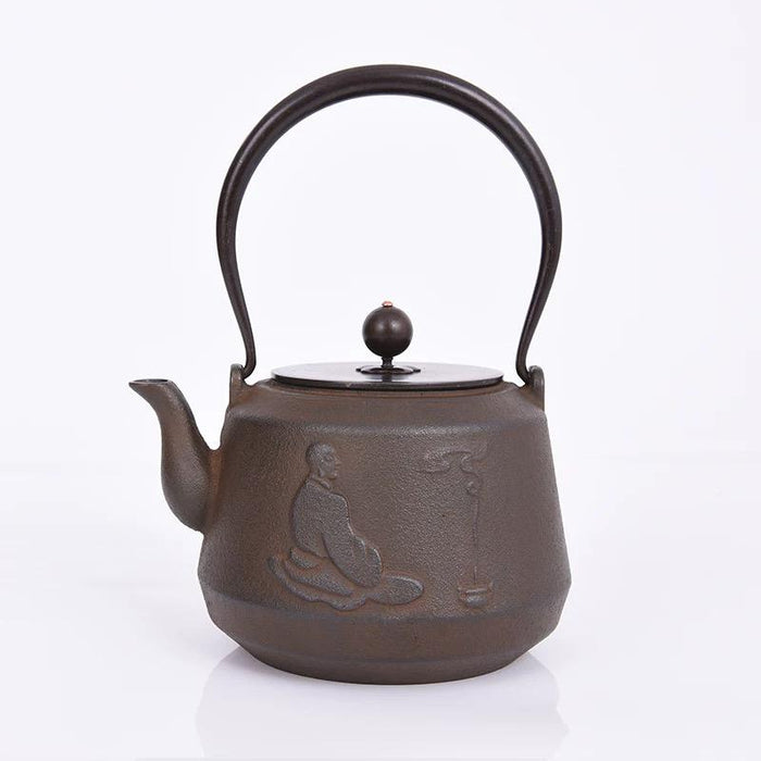 Cast Iron Embroidered Teapot Boiling Water