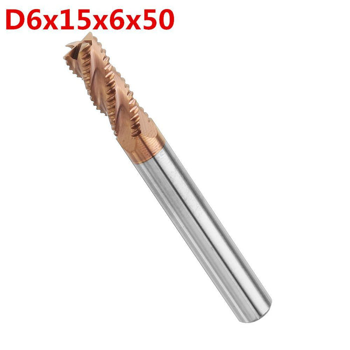 Drillpro 4/6/8/10mm Rough End Mill Cutter 4 Flutes HRC55 AlTiN Coating Milling Cutter