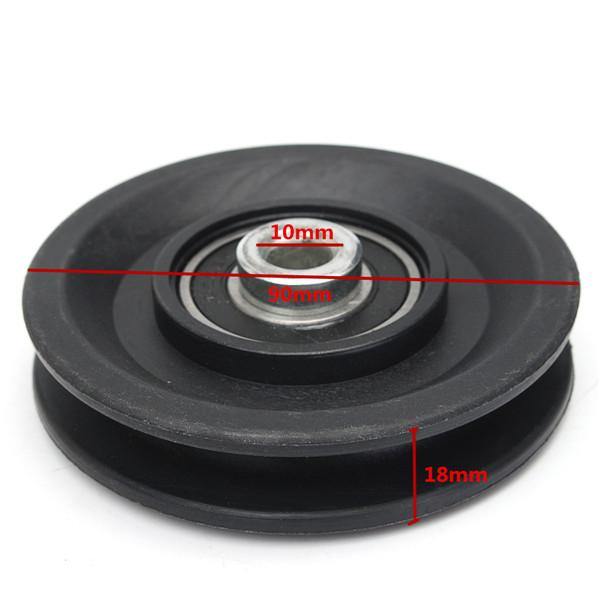 90mm Nylon Bearing Pulley Wheel 3.5" Cable Gym Fitness Equipment Part