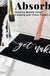 Feblilac Black Get Naked Letter Print Tufted Bath Mat