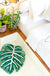 Feblilac Monstera Leaves Tufted Bath Mat