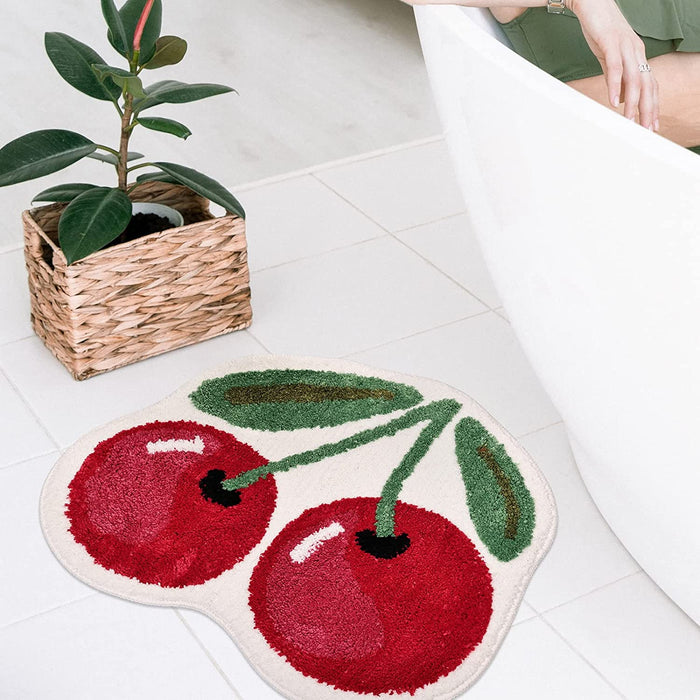 Feblilac Cute Cherry Bath Mat