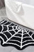 Feblilac Spider Web Bath Mat, 31×20" Halloween Bath Mat Non-Slip Rugs Spiderweb Rug Machine Washable Goth Bath Mat Area Rugs Gothic Rug for Front Door, Bedroom, Living Home (Black)