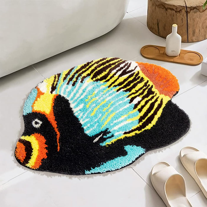 Feblilac Colorful Tropical Fish Bath Mat