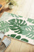 Green Leaves Bathroom Rug, Tropical Monstera Leaves Bath Mat