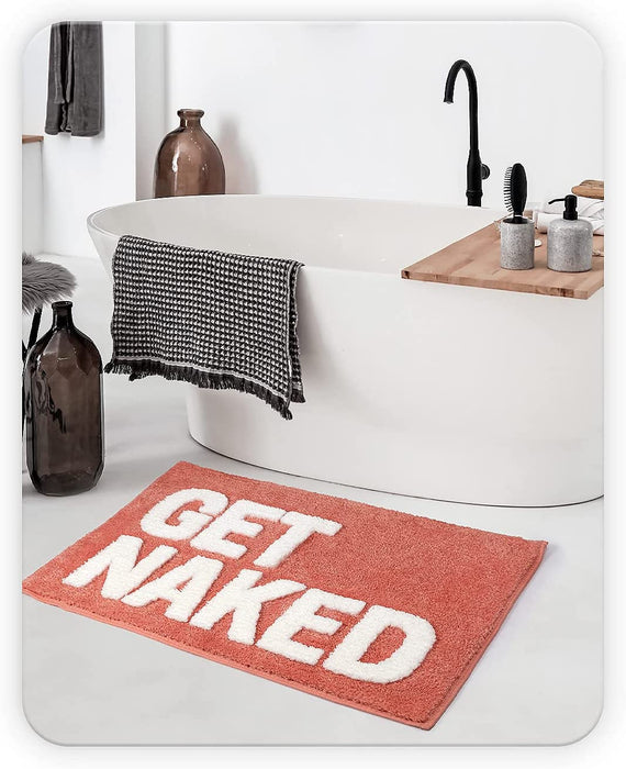 Feblilac Red/Grey Get Naked Bath Mat