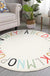 Colorful Round Kids Play Rug, Alphabet Nursery Area Rug, Extra Large Mat