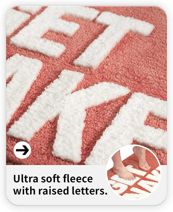 Feblilac Red/Grey Get Naked Bath Mat