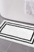 Grey Tufted Bathroom Runner Rug, Gray Non-Slip Extra Long Bath Mat