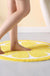 Feblilac Cute Bath Mat,Lemon Rug,Water Absorption Non Slip Mat,Round Lemon Bath Mat Soft Machine Wash Rug Mat for Bedroom Kitchen Bathroom Toilet Floors 27.5 x 27.5 Inches (Yellow)