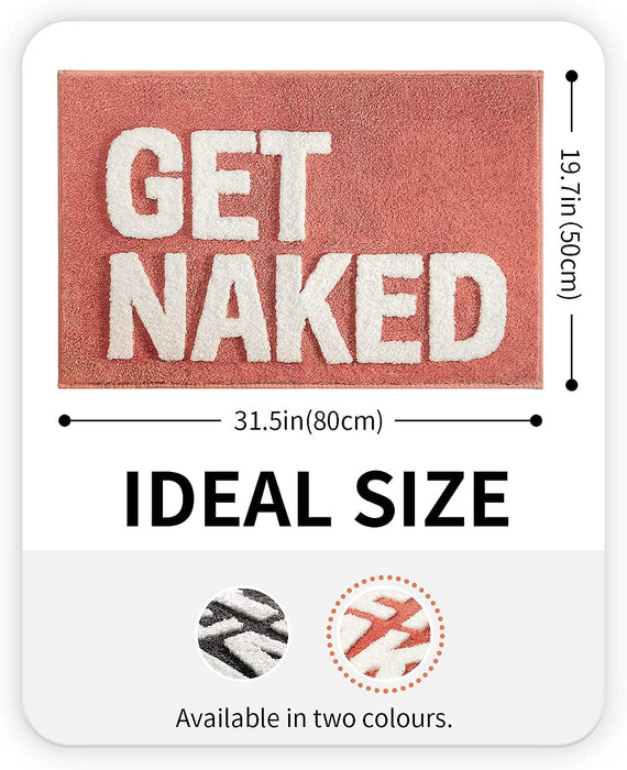 Feblilac Red/Grey Get Naked Bath Mat