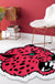 Cute Pink Leopard Head Mat for Bedroom Bathroom Living Room