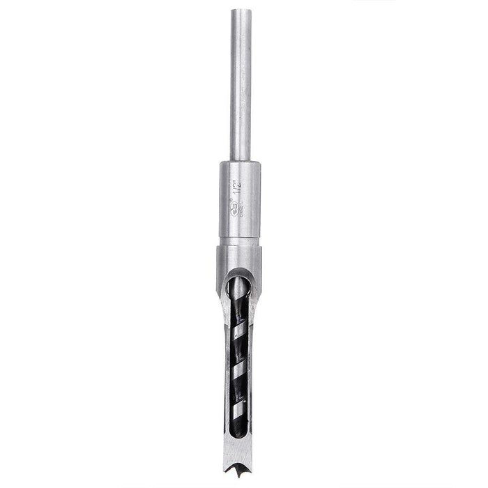 Drillpro 6.35/7.94/9.5/12.7mm Woodworking Square Hole Drill Bit Mortising Chisel 1/4 to 1/2 Inch