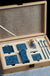 Blue Pure Copper Square Auspicious Cloud Incense Burner Set