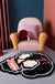 Feblilac Fashionable Black Pink Skull Mat, Anti-Slip Area Rug