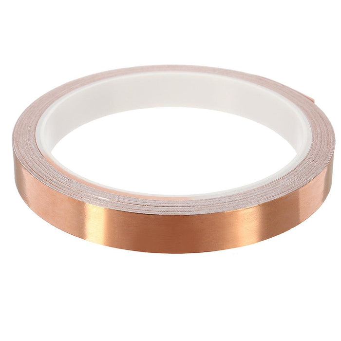 10M Adhesive Conductive Copper Foil Tape Single-sided Copper Slug Roll Tape Width 6/10/12/15/20mm