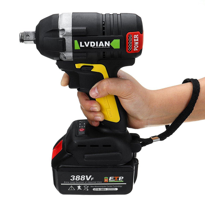 388VF 630N.m 19800mAh Brushless Cordless Electric Wrench W/ 1pc Battery