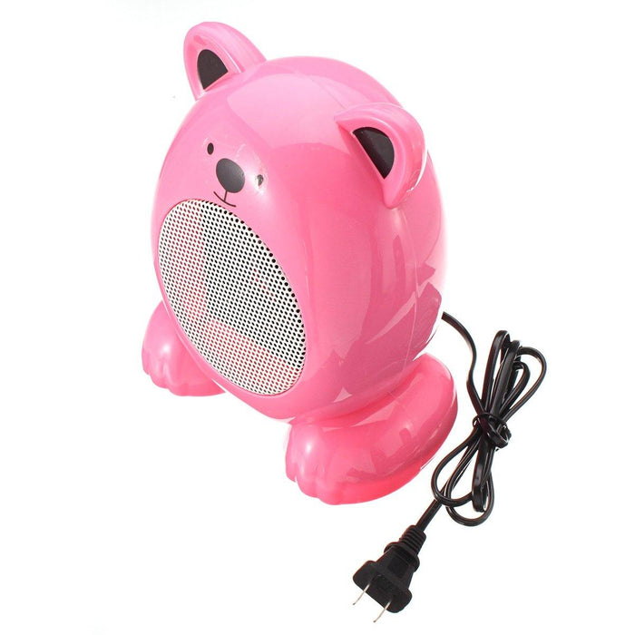 350W Mini Electric Heater Fan Heater Cartoon Bear Shape Handheld Heater Office Home Warmer Fan