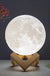 D5 8Cm Moon Lamp LED Night Light Battery Powered with Stand Starry Lamp Bedroom Decor Night Lights Kids Gift Moon Lamp Xmas Gift