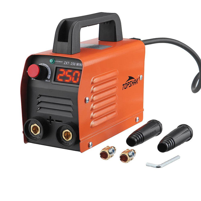 Topshak ZX7-250 250A 220V Mini Electric Welding Machine Portable Digital Display MMA ARC DC Inverter Plastic Welder Weld Equipment