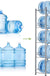 5-Tier Water Jug Rack, 5 Gallon Detachable Water Bottle Holder for Kitchen, Office, Home, Silver