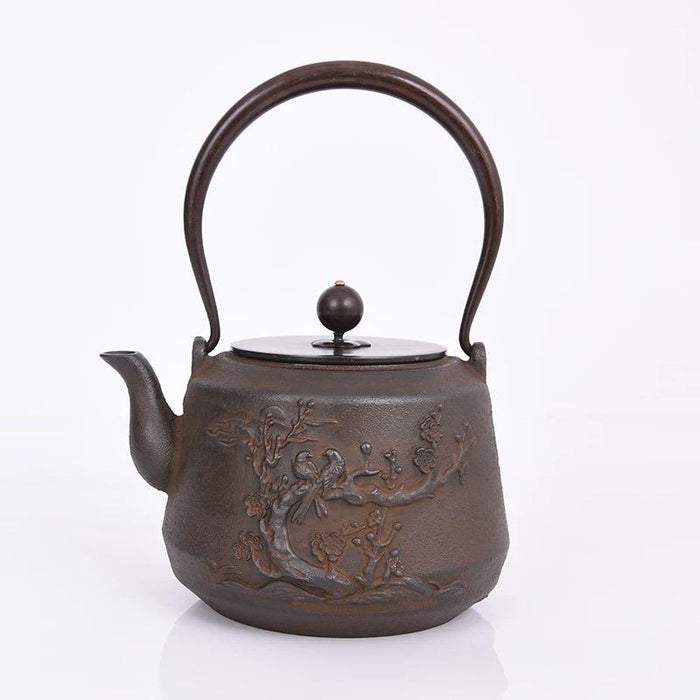 Cast Iron Embroidered Teapot Boiling Water