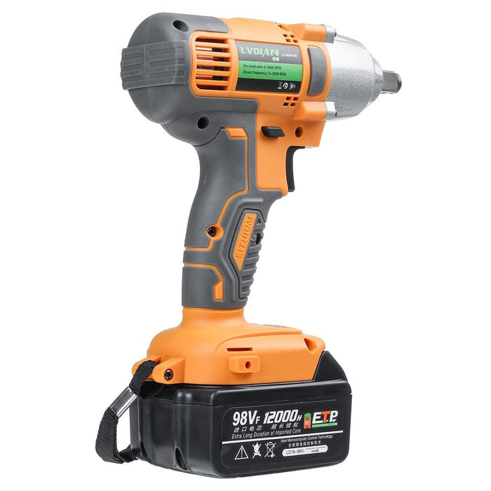 98VF 320Nm 12000mAh Cordless Electric Impact Wrench Drill Screwdriver