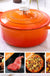 Enameled Cast Iron Covered Dutch Oven with Dual Handle, Dutch Ovens with Lid for Bread Baking, 3.5 Quart, Orange