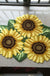 Feblilac Three Sunflowers Tufted Bathmat