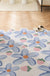 Feblilac Blue Flowers and Strawberry PVC Coil Door Mat