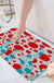 Feblilac Red and Blue Polka Dot Tufted Bath Mat