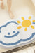 Feblilac Clouds and Sun Tufted Bath Mat