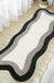 Black Gradient Bath Mats, Rug for Bathroom, Cute Non-Slip Irregular Shape Carpet for Shower Room