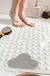 TPE Blue/Grey/Khaki/White Drain Holes and Suction Cups Tub Rug, Anti Slip Massage Bathtub Mats