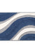 Feblilac Abstract Grey White Blue Wave Bath Mat