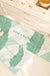 Feblilac Green Leaves PVC Leather Kitchen Mat