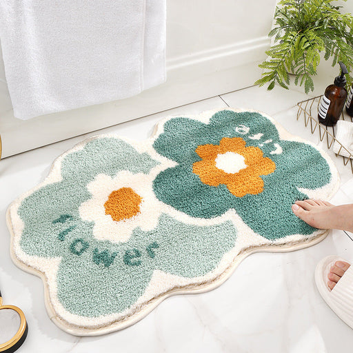 Feblilac Flower Tufted Bath Mat