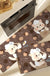 Feblilac Cartoon Bear and Cookie PVC Leather Kitchen Mat