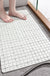 Feblilac TPE Grey/Khaki/White Checkboard Drain Holes and Suction Cups Antiskid Tub Rug, Bathtub Mats