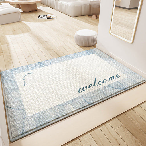 Feblilac Blue Secret Polyester Door Mat