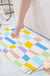 Feblilac Colorful Distorted Square Geometric Tufted Bath Mat