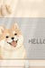 Feblilac Cute Tongue Out Shiba Inu PVC Coil Door Mat